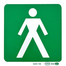 SIGN LATERINE FOR MALE ABS 190*190MM MS