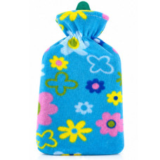 HOT WATER BOTTLE 2L W/COVER ASST