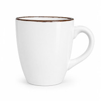 CER MUG 9X11CM WHITE/METALIC SILVER RIM CER MUG 9X11CM WHITE/METALIC SILVER RIM