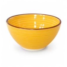 CER BOWL 9.5CM DEEP ROUND 2TONE W/LINES
