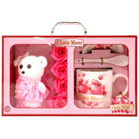 MDAY MUG GIFT SET W/TEDDY ROSES&SPOON