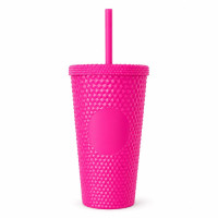 PL DRINKING TUMBLER+STRAW 450ML ASST