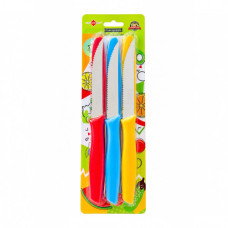 KITCHEN KNIFE SET 6PC S/S ASSORTED COL