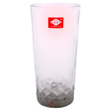 GLASS TUMBLER 300ML 15CM CLEAR W/DESIGN