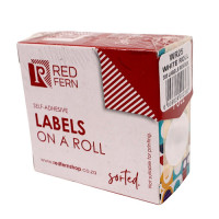 LABEL DOT WR25 385s WHITE 25MM REDFERN