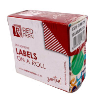 LABEL DOT C25 GREEN 125s 25MM REDFERN
