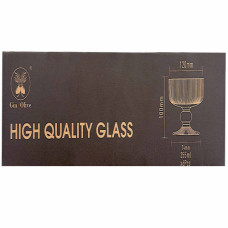 GLASS DESSERT SET 6PC CLEAR 335ML