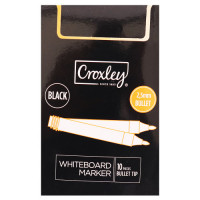 BTS WHITE BOARD MARKER 10s BLACK CROXLEY