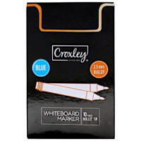 BTS WHITE BOARD MARKER 10s BLUE CROXLEY