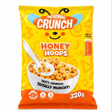 CEREAL MORNING CRUNCH HONEY HOOPS 320g