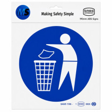 SIGN KEEP AREA CLEAN ABS 190*190MM MS***