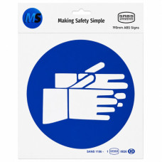SIGN HAND PROTECTION ABS 190*190MM MS