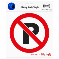 SIGN NO PARKING ABS 190*190MM MS***** SIGN NO PARKING ABS 190*190MM MS*****