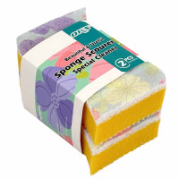 SCOURER YELLOW W/FLOWERS 2s