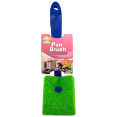 SCOURER SPONGE 1s W/HANDLE ASST
