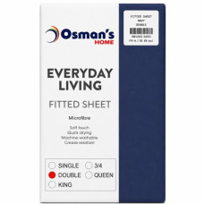 FIT SHEET NAVY DBL MICRO