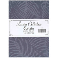 CURT 230*218 LEAF CHARCOAL PASTE PRINT CURT 230*218 LEAF CHARCOAL PASTE PRINT