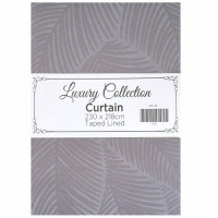 CURT 230*218 LEAF GREY PASTE PRINT T/L