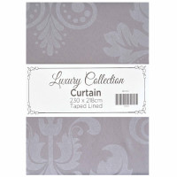 CURT 230*218 DAMASK GREY PASTE PRINT T/L