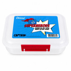 PL LUNCH BOX 850ML RECT CLR SUPERHEROES
