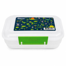 PL LUNCH BOX 850ML RECT CLEAR DINOSAUR