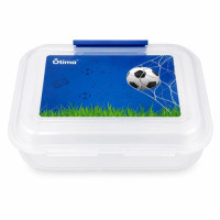 PL LUNCH BOX 850ML RECT CLEAR SOCCER*** PL LUNCH BOX 850ML RECT CLEAR SOCCER***