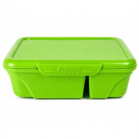 PL LUNCH BOX 1.9LT 2DIV W/FLIP LID ASST