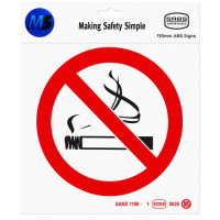 SIGN SMOKING PROHIBITED ABS 190*190MM MS SIGN SMOKING PROHIBITED ABS 190*190MM MS