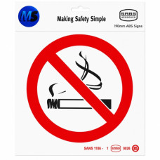 SIGN SMOKING PROHIBITED ABS 190*190MM MS