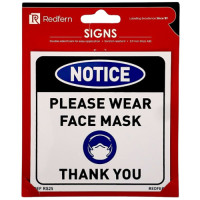 SIGN PLEASE WEAR FACE MASK 150X150