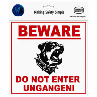 SIGN BEWARE OF THE DOG ROTTWEILER MS