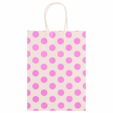 GIFT BAG W/POLKA DOTS MED