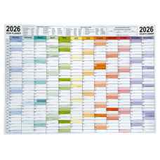 YEAR PLANNER 2026 WALL GLOSS LAMINATED