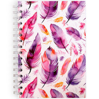 BTS NOTEBOOK A5 SPIRAL S/C PINK&PUR FEAT