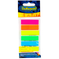 BTS STICKY NOTE TABS 25s NEON 12X44MM