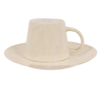 CER CUP & SAUCER SET PLAIN COLOUR SML