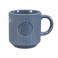 MUG COFFEE 9.5CM RIBBED ASSORTED COL