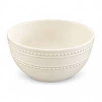 CER BOWL 16X8.5CM RND DEEP CREME W/PRINT CER BOWL 16X8.5CM RND DEEP CREME W/PRINT
