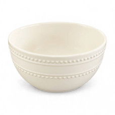 CER BOWL 16X8.5CM RND DEEP CREME W/PRINT