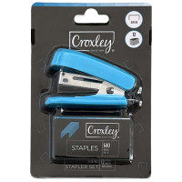 BTS STAPLER MINI CROXLEY BLUE W/STAPLES