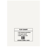 BTS FLIP CHART WHITE 30 SHEETS MARLIN