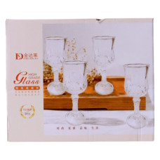 GLASS TUMBLERS 6PC CLEAR W/DESIGN
