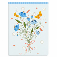 BTS NOTEPAD A5 S/C 50P BLUE FLOWERS