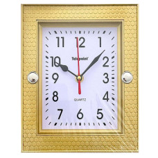 CLK WALL 8.5X21CM SQR SILVER TELEPOINT