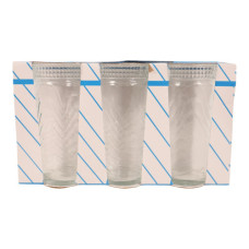 GLASS TUMBLER SET 6PC CLEAR W/DESIGN