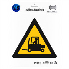 SIGN FORKLIFT WARNING ABS 190*190MM MS**
