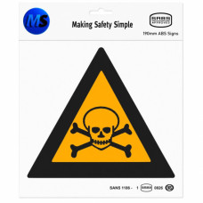 SIGN POISON WARNING ABS 190*190MM MS***
