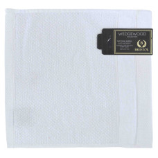 TOWEL WW FACE CLOTH WHITE 30X30CM W/WOOD