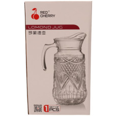 GLASS JUG W/LID LOMOND 24CM CLEAR