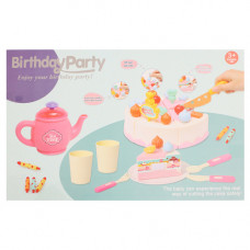 TOY TEA AND CAKE SET W/CANDLES 39PCS